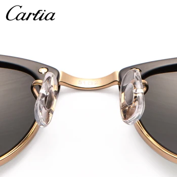 Carfia 2018. gadam, Sievietēm, Vīriešiem, Vintage, Saulesbrilles Classic Retro Kniežu Toņos Zīmola Dizainere, bez apmales, Saules brilles UV400