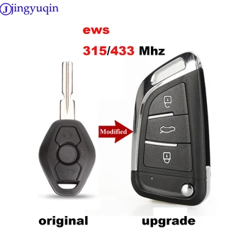 Jingyuqin Uzlabot EWS UZDOT 315/433Mhz 7935 ID44 Tālvadības Atslēgu BMW ABS, X3 un X5 Z3 Z4 1/3/5/7 Sērijas Keyless Ieceļošanas Raidītājs HU58