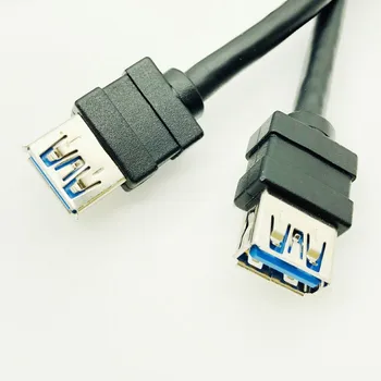 USB 3.0 Priekšējā Paneļa Kabelis USB Savienotāja Kabeli USB 3.0 High Speed 20-pin, lai Divējāda Ostas USB3.0 Hub ar Fiksētu Pēdu PC Dators