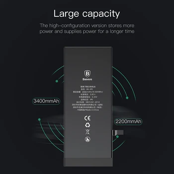 Baseus Akumulators iPhone 6 6s 6 s 7 8 Plus Oriģinālās Augstas Ietilpības Bateria Nomaiņa Batterie iPhone X Xs Max Xr 7P 8P