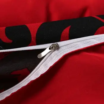 Eiropas Stila Red&Black Drukas Gultas Komplekti 3pcs Karaliene 228x228cm Gultasveļa Gultas Veļa, Sedziņas pārvalks Komplekts(Nr. Lapa Nr. Uzpildes)