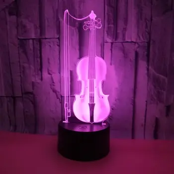 Jaunu Vijole 3d Nightlight Septiņu Krāsainu Touch Tālvadības Led Galda Lampa Vizuāla Gaismas Dāvanu Atmosfēru 3d Galda Lampa