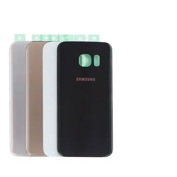SAMSUNG Galaxy S7 G930 G930F S7edge G935 G935F Atpakaļ Stikla Akumulatora Vāka Aizmugurējās Durvis Mājokļu Lietu Samsung S7 Atpakaļ Stikla Vāks