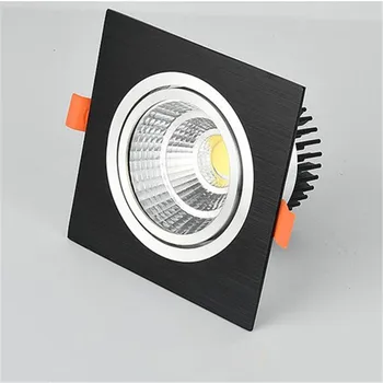 Regulējamas square LED Downlights COB 7W 9W 12W LED Spot gaismas, apdare, Griestu Lampas AC85 - 265V LED panelis gaismas, Iekštelpu Apgaismojums