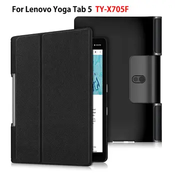 Gadījumā, ja Lenovo Jogas Smart Cilnes YT-X705F Tablete Segtu Būtiska Lenovo Jogas Tab 10.1 5 collu Stāvēt Ādas Apvalks Capa Coque