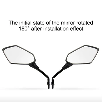 Universālā Atpakaļskata Spoguļi Ar Motociklu, Motorolleru E-Bike Electromobile Otrā Pusē Izliekts Spogulis 360 Grādu Adjustabe Spogulis