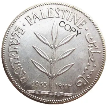 Palestīnas Kopumu(1927-1942) 8pcs 100 Mils Sudraba Pārklājumu Kopēt Monētas