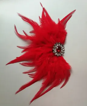 Halloween dāvanu pin vīrietis sievietes tērps banketa Broša Rotaslietas luksusa sarkano spalvu kristāla ņieburs kāzu aksesuāru piegādātājs