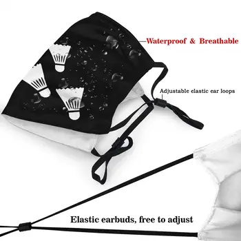 Sunproof Atkārtoti Sejas Maska Badmintons Shuttlecocks Stilīgs Anti Baktēriju Putekļu