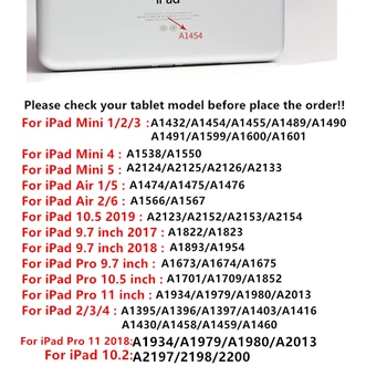 Stāvēt Flip Case for iPad Gaisa 2/1 Pro 11 10.5 Gadījumos Smart Tablet Vāks iPad Pro 11 2019 2020 10.2 9.7 2018 Mini 3 TPU Būtiska