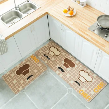 Lanke Virtuves Mat Multi-stilu,Anti Slip Virtuves Paklāju,Ūdens Absorbcijas Paklājs ar Atmiņas Putu Vannas Istabu Virtuves Grīdas