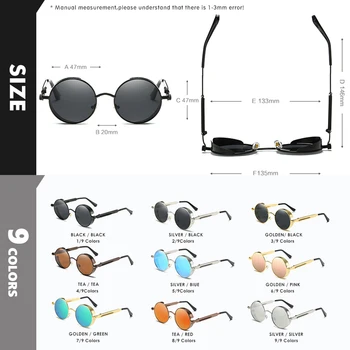 Ir 2021. Top Steampunk Polarizētās Saulesbrilles Vīriešiem, Sievietēm Zīmolu, Dizaineru, Vintage Brilles, Saules Brilles UV400 Ceļojumu Briļļu Oculos De Sol