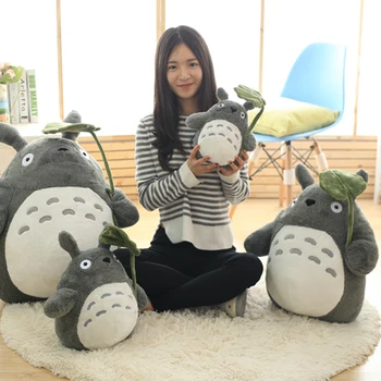 30-70cm Cute Anime Girl Bērnu Rotaļlietu Totoro Lelle, Liela Izmēra Mīksts Spilvens Totoro Plīša Rotaļlietas Lelle, Bērnu Dzimšanas dienas Dāvanu Karikatūra Mājas