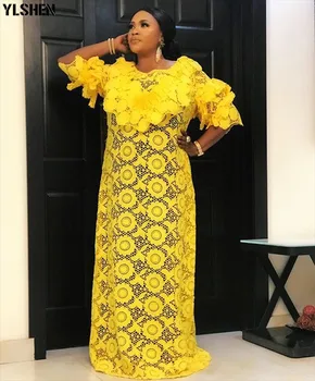 Mežģīnes Āfrikas Kleitas, Sievietēm, Plus Lieluma Musulmaņu Modes Dashiki Āfrikas Dizaina Apģērbu, Abaya Dubaija Boubou Drēbes Āfrikas Maxi Kleita