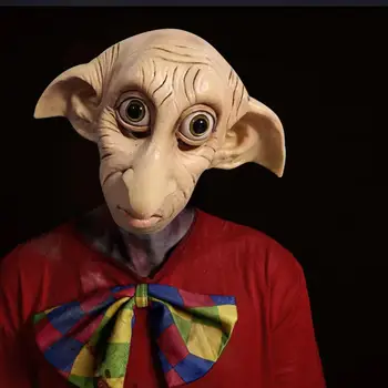 Dobby Elfin Maska Cosplay Dobby Lateksa Maska Dzīvnieku Stils Halloween Karnevāla Tērpa Galvassegas Aksesuāri